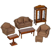Houten Meubelset voor poppenhuis: woonkamer - Melissa & Doug 12581